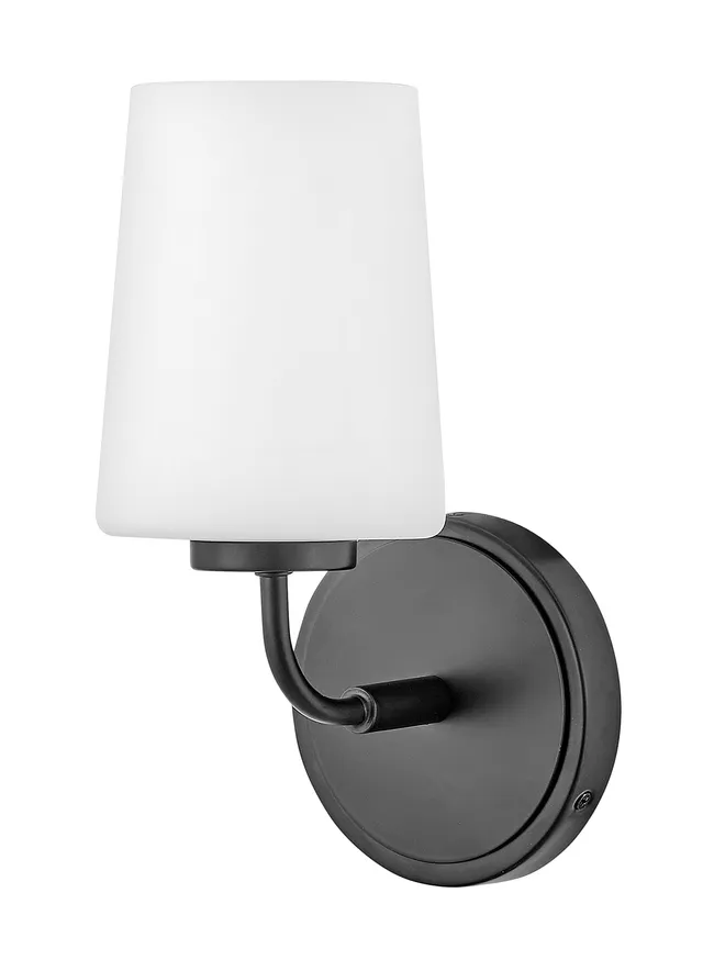 hinkley-kline-single-bath-vanity-light-with-etched-opal-glass-shade-black-853450 image 1