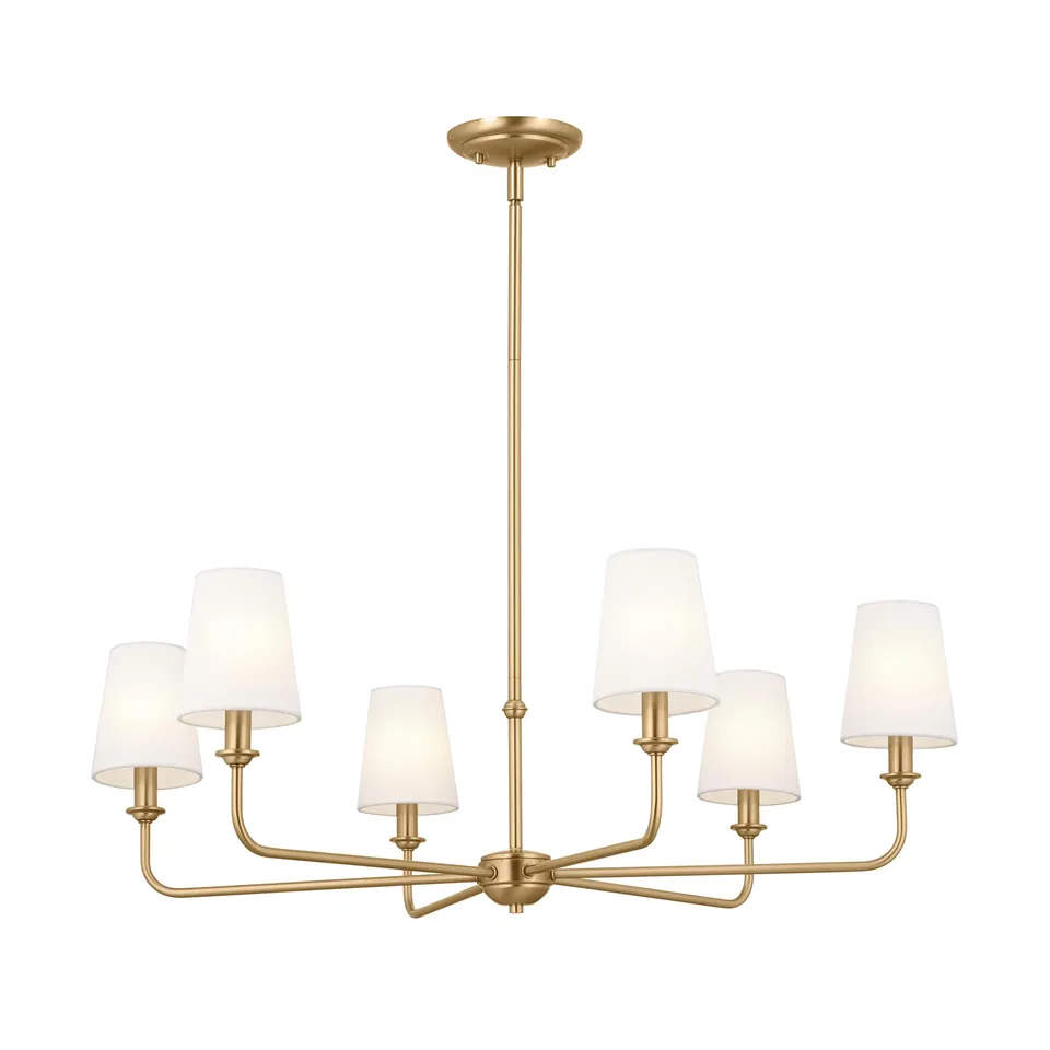 kichler-pallas-6-light-chandelier-brushed-natural-brass-optional-linen-tapered-s image 1