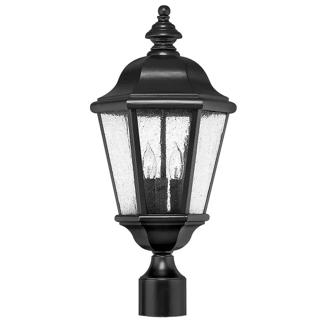 hinkley-edgewater-three-light-post-mount-outdoor-lantern-low-voltage-black-finis image 1