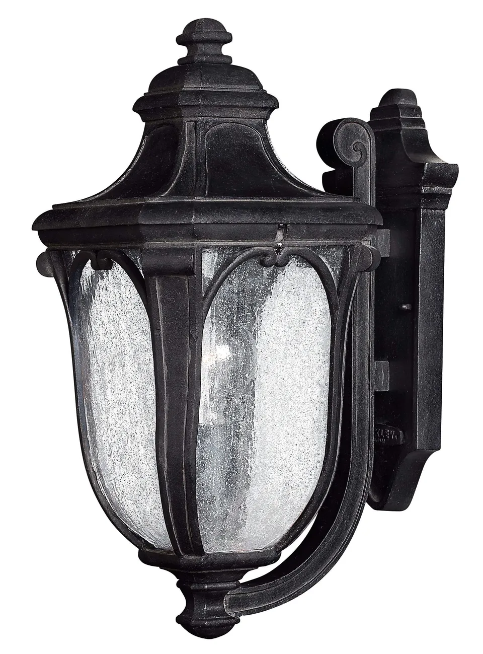 hinkley-trafalgar-traditional-one-light-small-outdoor-wall-mount-in-museum-black image 1