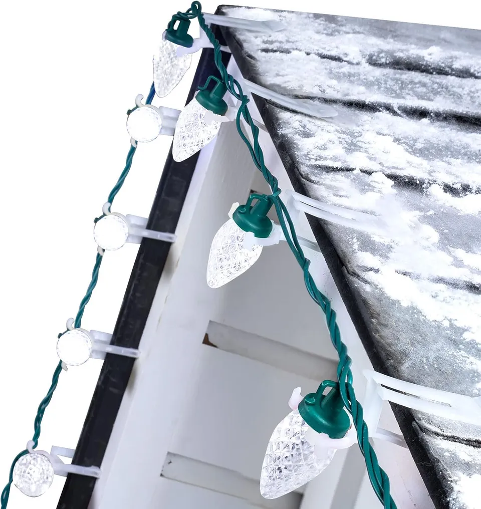 brightown-68ft-100-led-c9-christmas-string-lights-with-quick-clips-pure-white-pl image 1