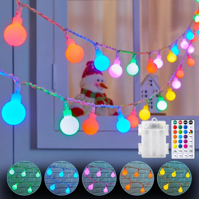 brightown-21ft-60-led-battery-operated-globe-fairy-lights-with-remote-20-color-m image 1