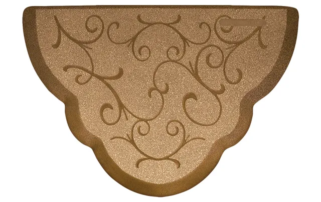 wellnessmats-32-x-22-scalloped-mat-collection-granite-gold-gently-used-closeout image 1