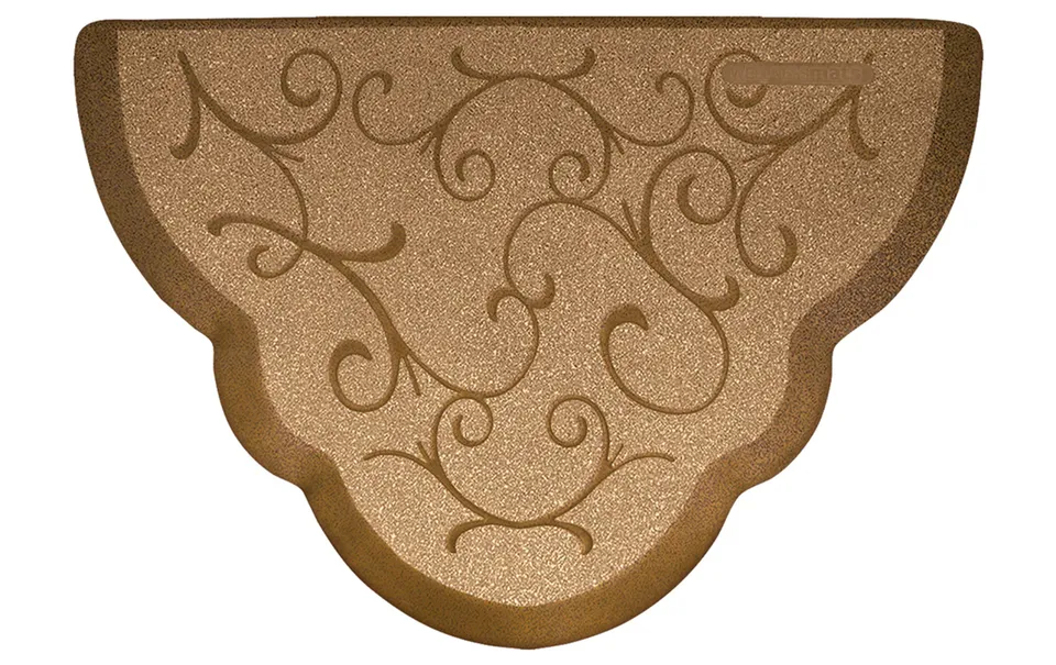 wellnessmats-32-x-22-scalloped-mat-collection-granite-gold-gently-used-closeout image 1
