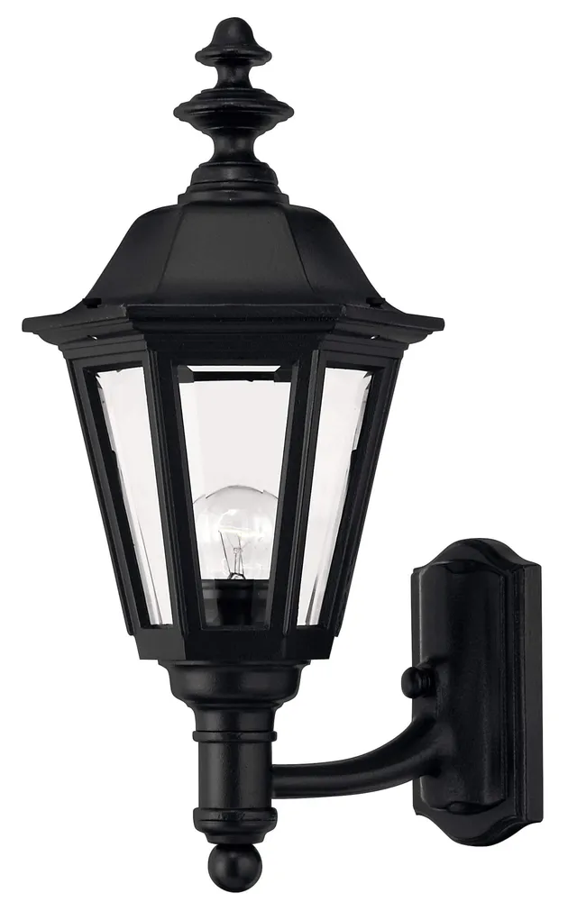 hinkley-manor-house-medium-wall-mount-outdoor-lantern-black-finish-clear-beveled image 1
