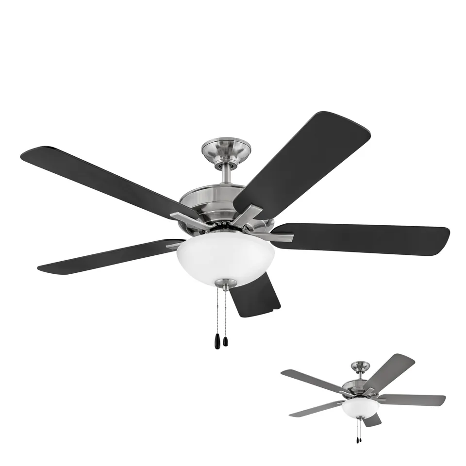 hinkley-metro-52-led-indoor-dual-mount-ceiling-fan-with-light-brushed-nickel-b09 image 1