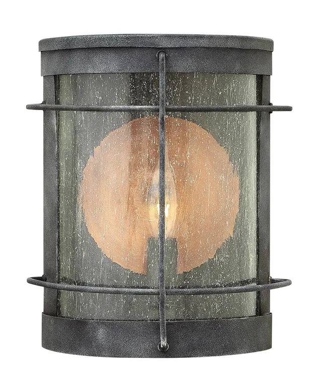 hinkley-newport-small-outdoor-wall-light-aged-zinc-finish-traditional-one-light- image 1