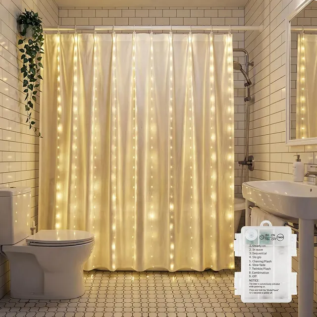 brightown-70-inch-180-led-battery-operated-shower-curtain-lights-warm-white-with image 1