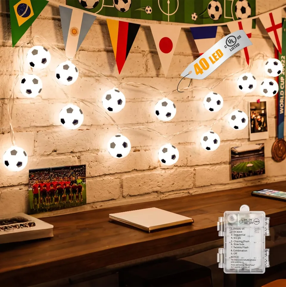 brightown-20-8ft-battery-operated-40-led-soccer-ball-string-lights-for-sports-fa image 1