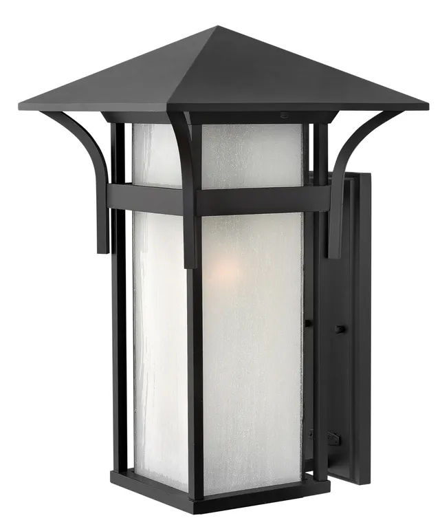 hinkley-2579sk-led-harbor-collection-one-light-wall-mount-satin-black-finish-int image 1