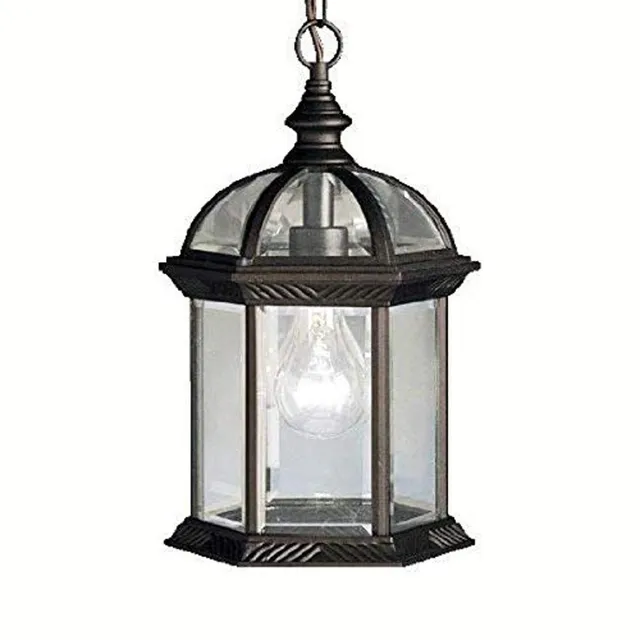 kichler-barrie-1-light-outdoor-pendant-black-clear-beveled-glass image 1