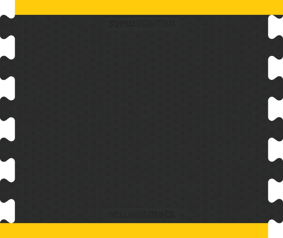 wellnessmats-connect-center-32-x-36-anti-fatigue-mat-black-with-yellow-safety-ed image 1