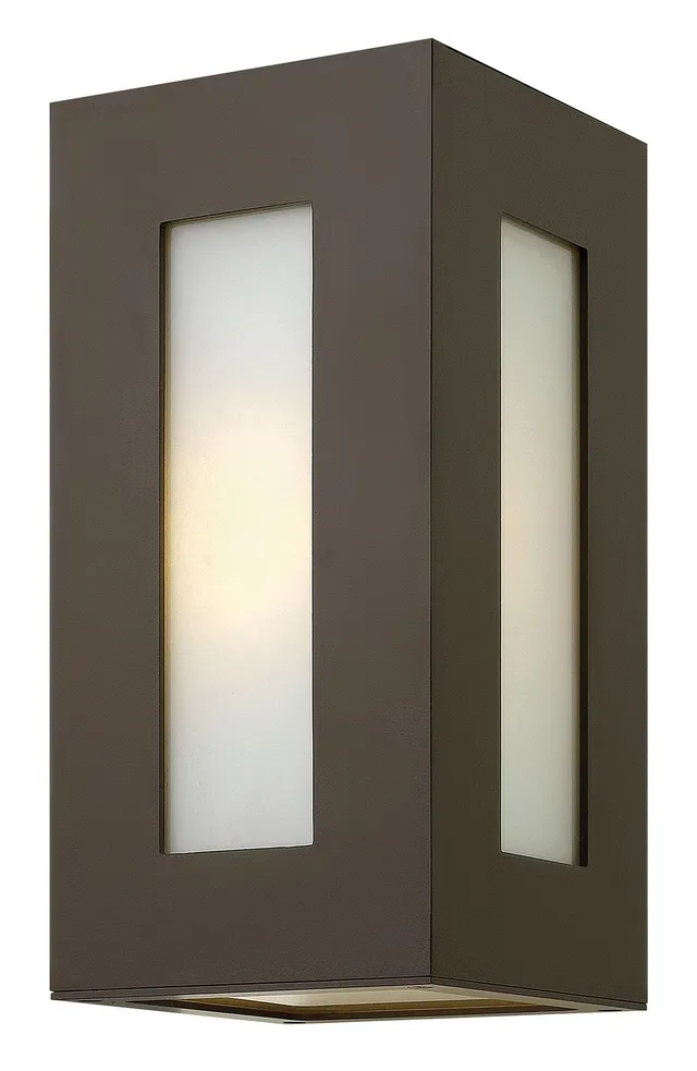 hinkley-dorian-contemporary-one-light-small-outdoor-wall-mount-bronze-finish image 1