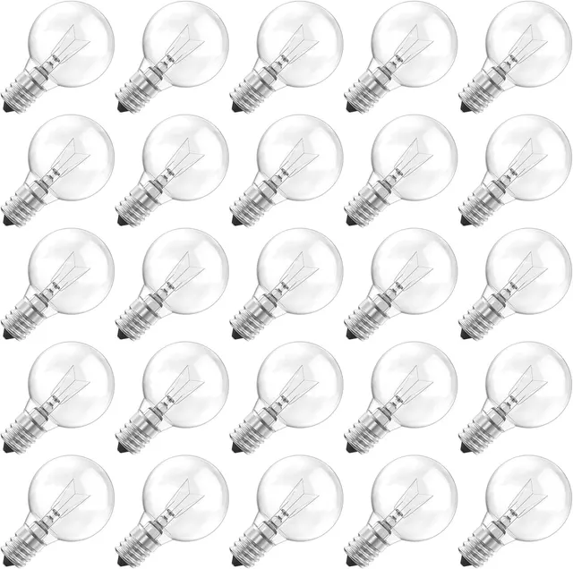 brightown-g40-replacement-bulbs-clear-e12-base-5w-120v-warm-white-25-pack image 1