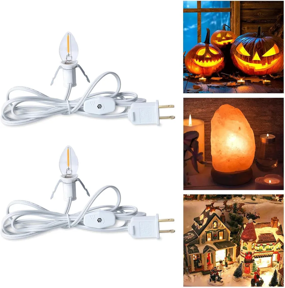 brightown-6ft-accessory-cord-with-c7-led-bulb-and-on-off-switch-for-blow-molds-c image 1