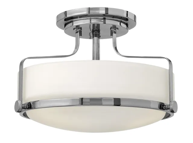 hinkley-harper-3641cm-medium-semi-flush-mount-ceiling-light-chrome-etched-opal-g image 1