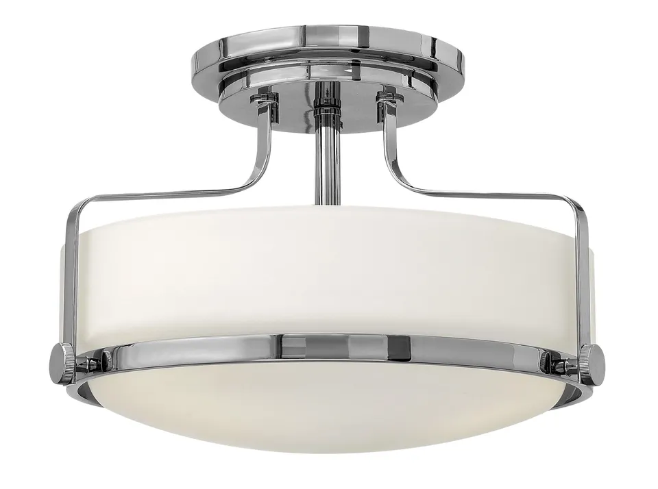 hinkley-harper-3641cm-medium-semi-flush-mount-ceiling-light-chrome-etched-opal-g image 1