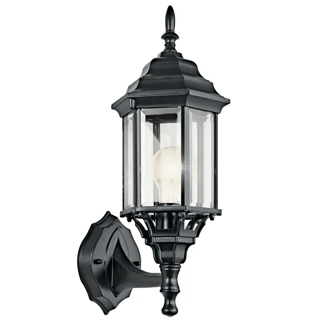 kichler-chesapeake-outdoor-wall-sconce-black-49255bk-coastal-die-cast-aluminum-w image 1