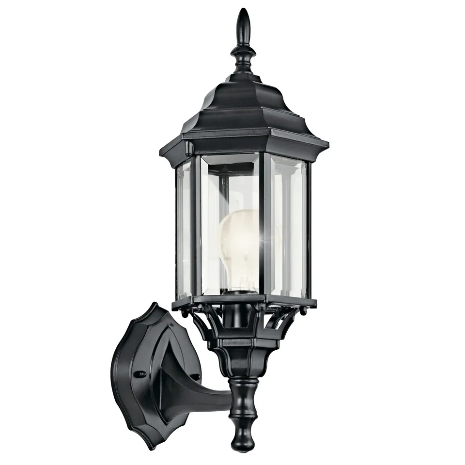 kichler-chesapeake-outdoor-wall-sconce-black-49255bk-coastal-die-cast-aluminum-w image 1