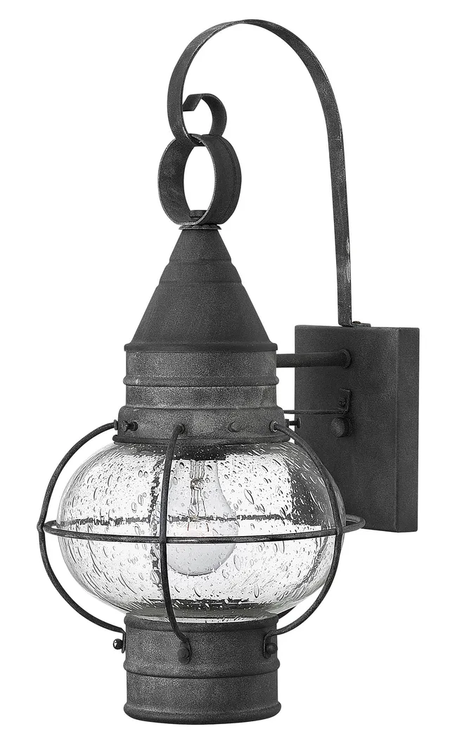 hinkley-cape-cod-2200dz-medium-wall-mount-onion-lantern-clear-seedy-glass-aged-z image 1