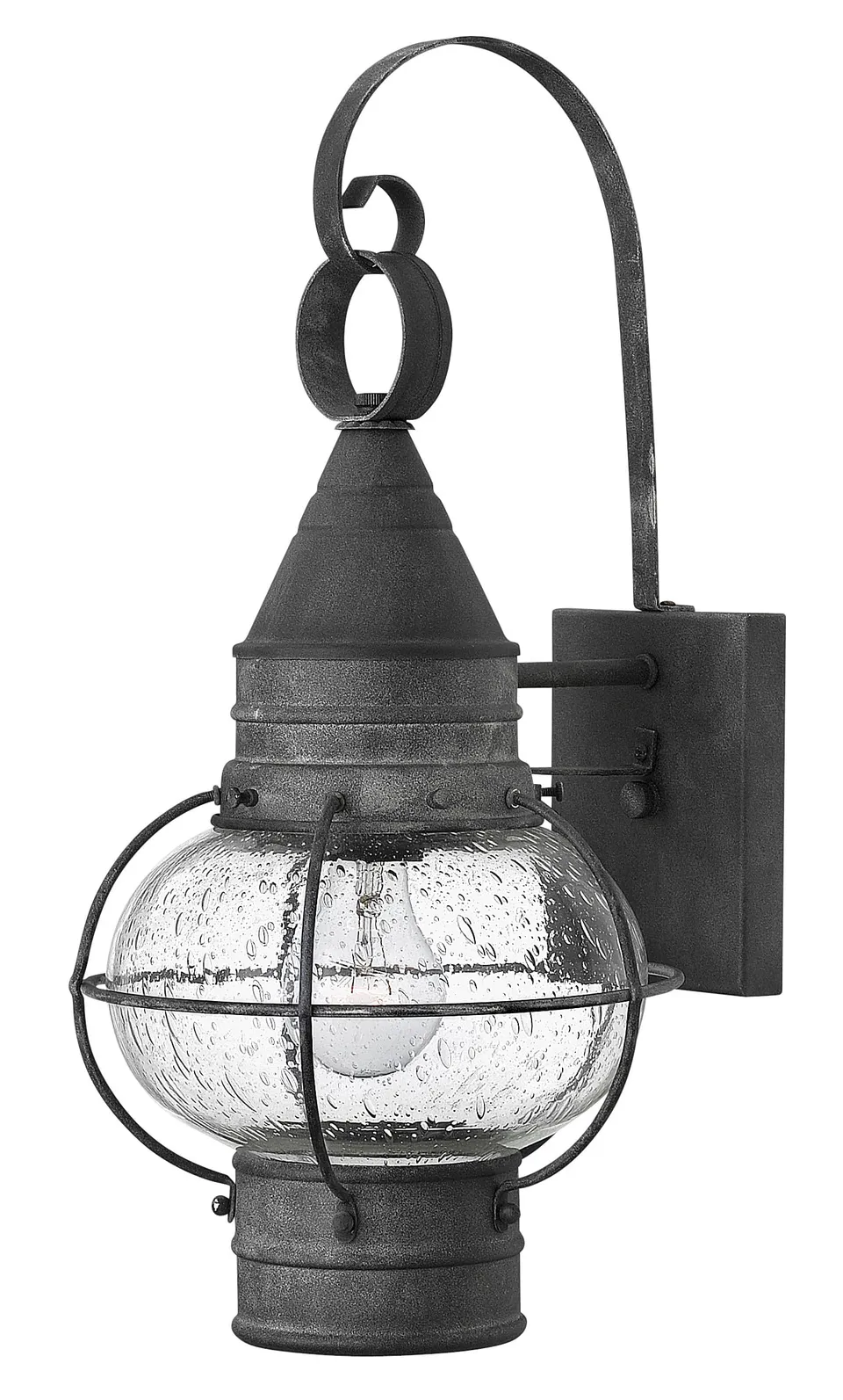hinkley-cape-cod-2200dz-medium-wall-mount-onion-lantern-clear-seedy-glass-aged-z image 1