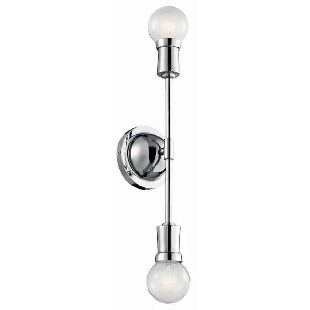 kichler-armstrong-43195ch-2-light-wall-sconce-in-chrome image 1