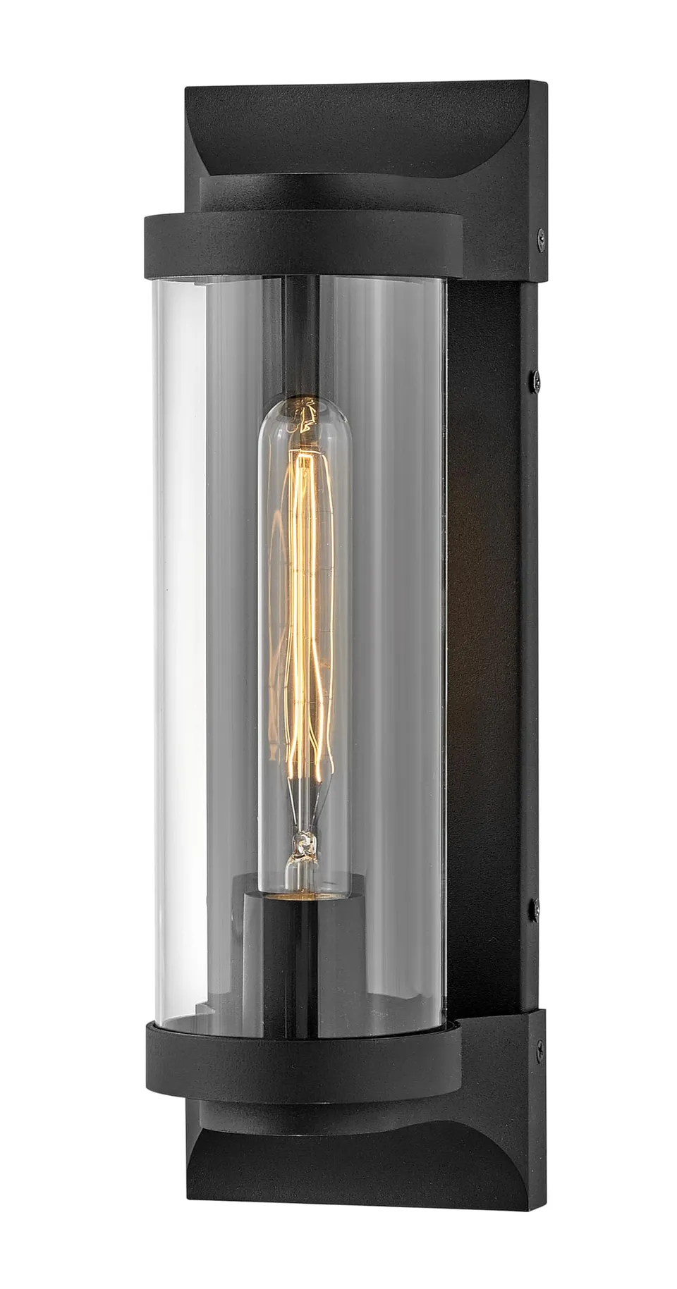 hinkley-pearson-medium-wall-mount-outdoor-led-lantern-textured-black image 1