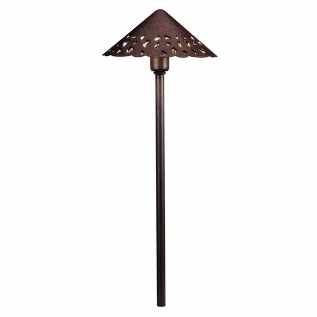 kichler-led-landscape-path-light-with-hammered-shade-tannery-bronze-15871tzt image 1