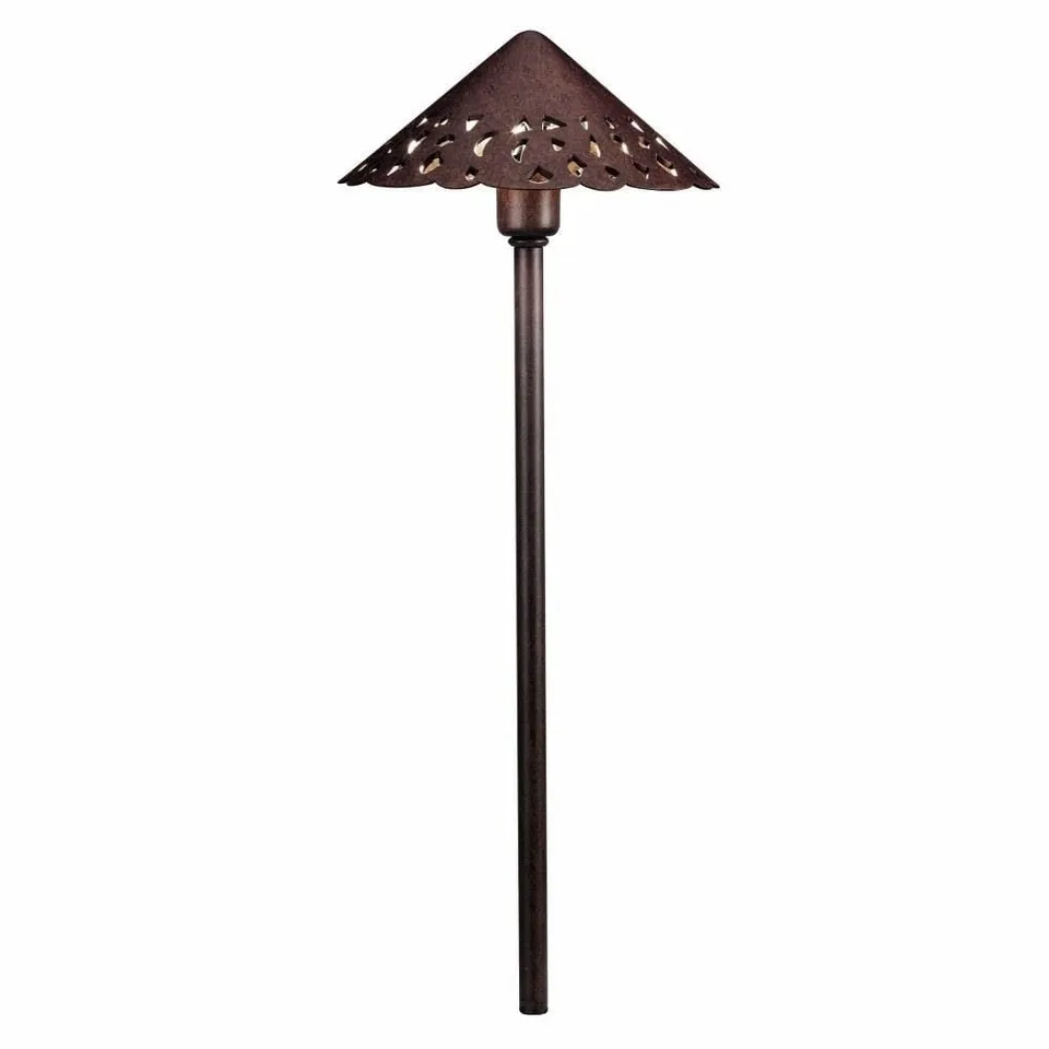 kichler-led-landscape-path-light-with-hammered-shade-tannery-bronze-15871tzt image 1