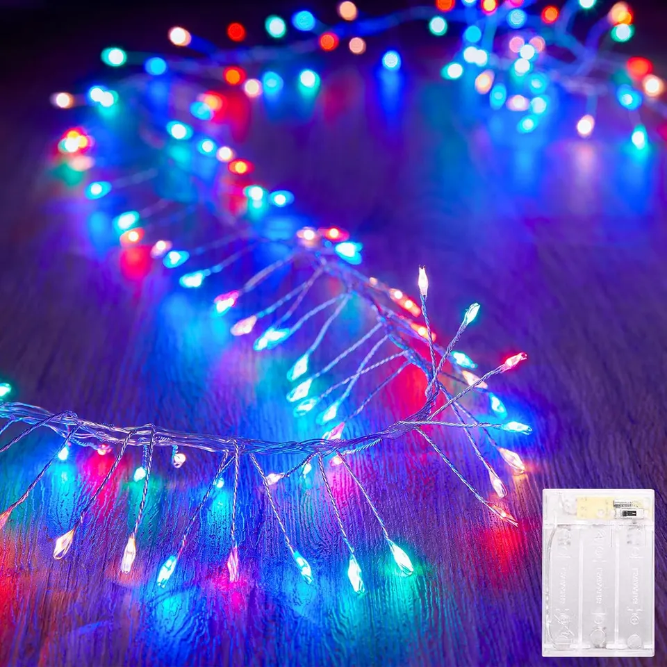 brightown-10ft-120-led-battery-operated-firecracker-cluster-lights-multicolor-si image 1
