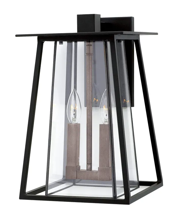 hinkley-walker-two-light-medium-outdoor-wall-mount-black image 1