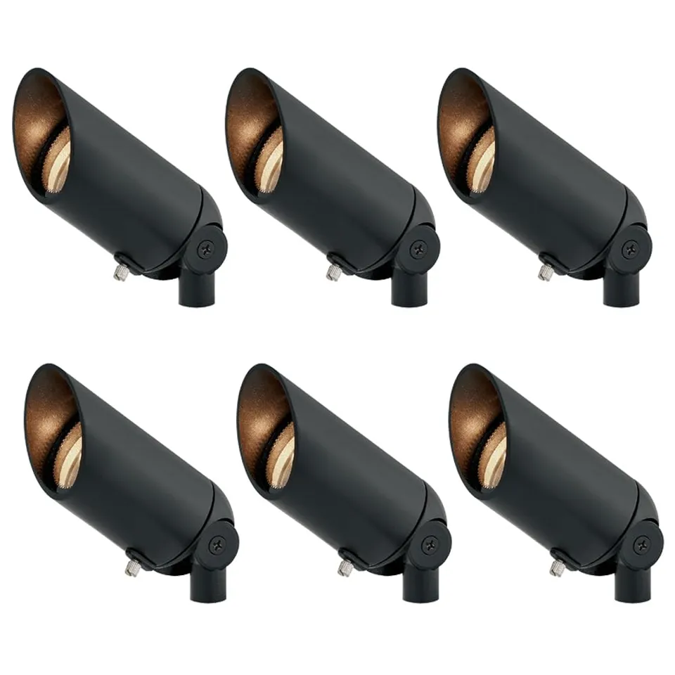 hinkley-1536sk-ll-6-landscape-spot-light-6-pack-satin-black-with-clear-lens-4w-m image 1