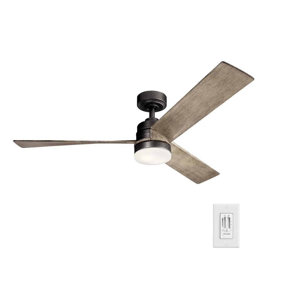 kichler-spyn-52-ceiling-fan-with-led-light-anvil-iron-wall-control-dimmable-led- image 1