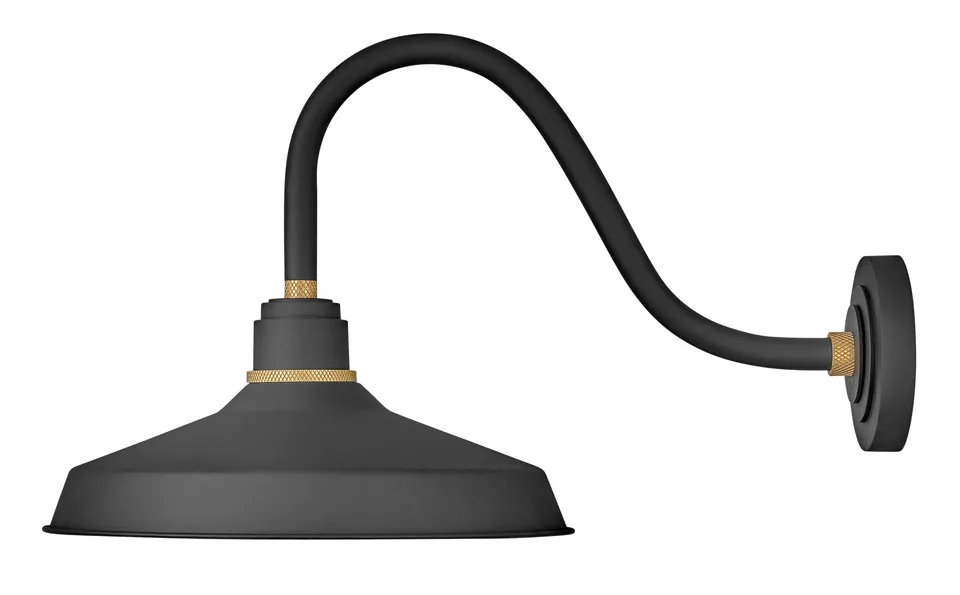 hinkley-foundry-classic-medium-gooseneck-barn-light-aluminum-dark-sky-industrial image 1