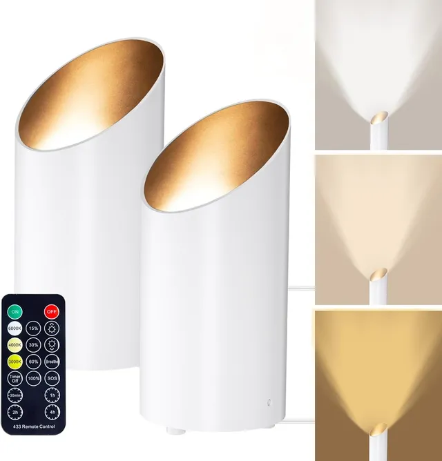 brightown-2-pack-plug-in-led-floor-can-lights-with-remote-2-modes-white image 1