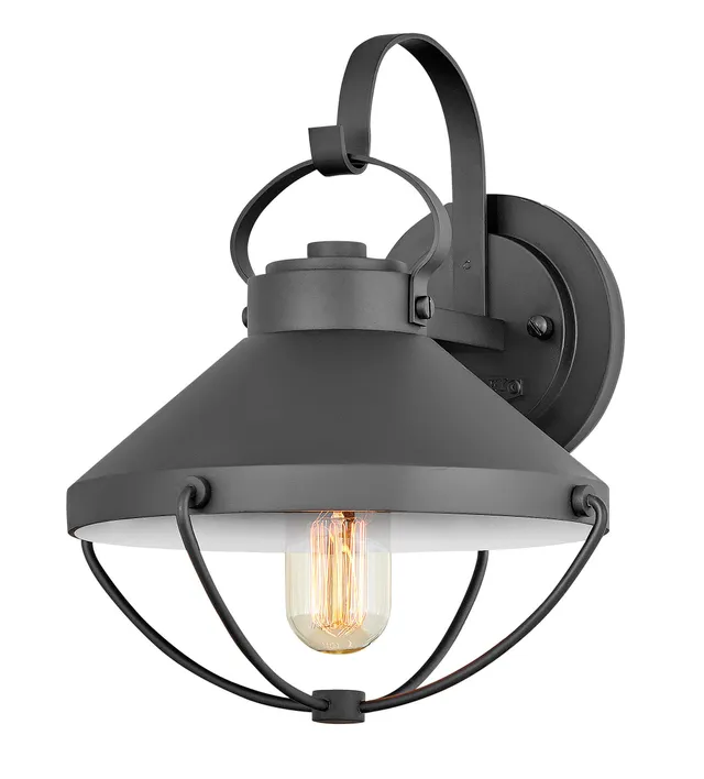 hinkley-crew-collection-1-light-outdoor-small-wall-lantern-black-finish image 1