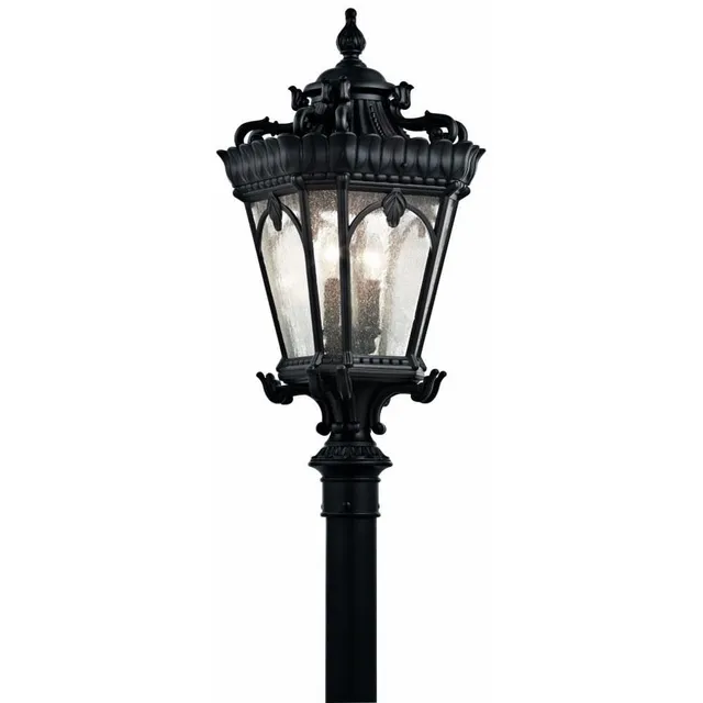 kichler-tournai-outdoor-post-light-textured-black-4-light-model-9559bkt-victoria image 1