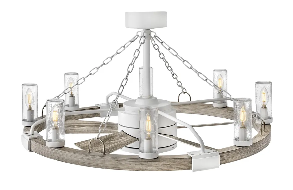 hinkley-sawyer-36-led-indoor-outdoor-smart-fandelier-matte-white-weathered-wood- image 1