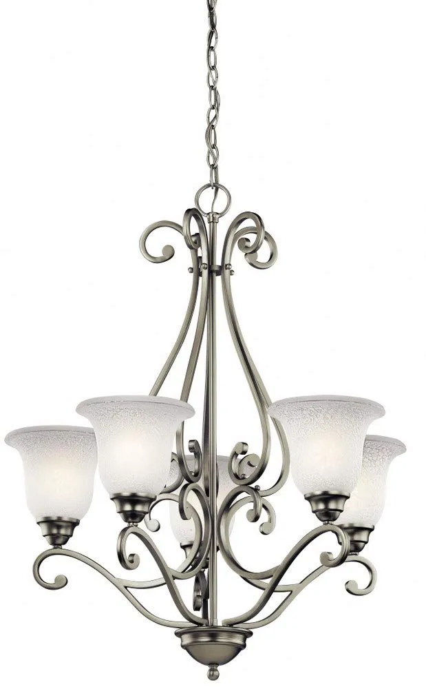 kichler-camerena-31-25-5-light-chandelier-in-brushed-nickel-with-white-scavo-gla image 1