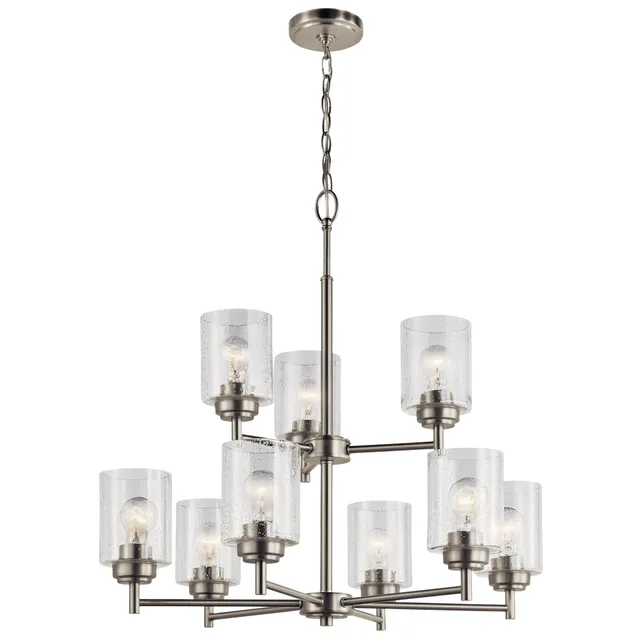 kichler-winslow-27-9-light-2-tier-chandelier-in-brushed-nickel-with-clear-seeded image 1