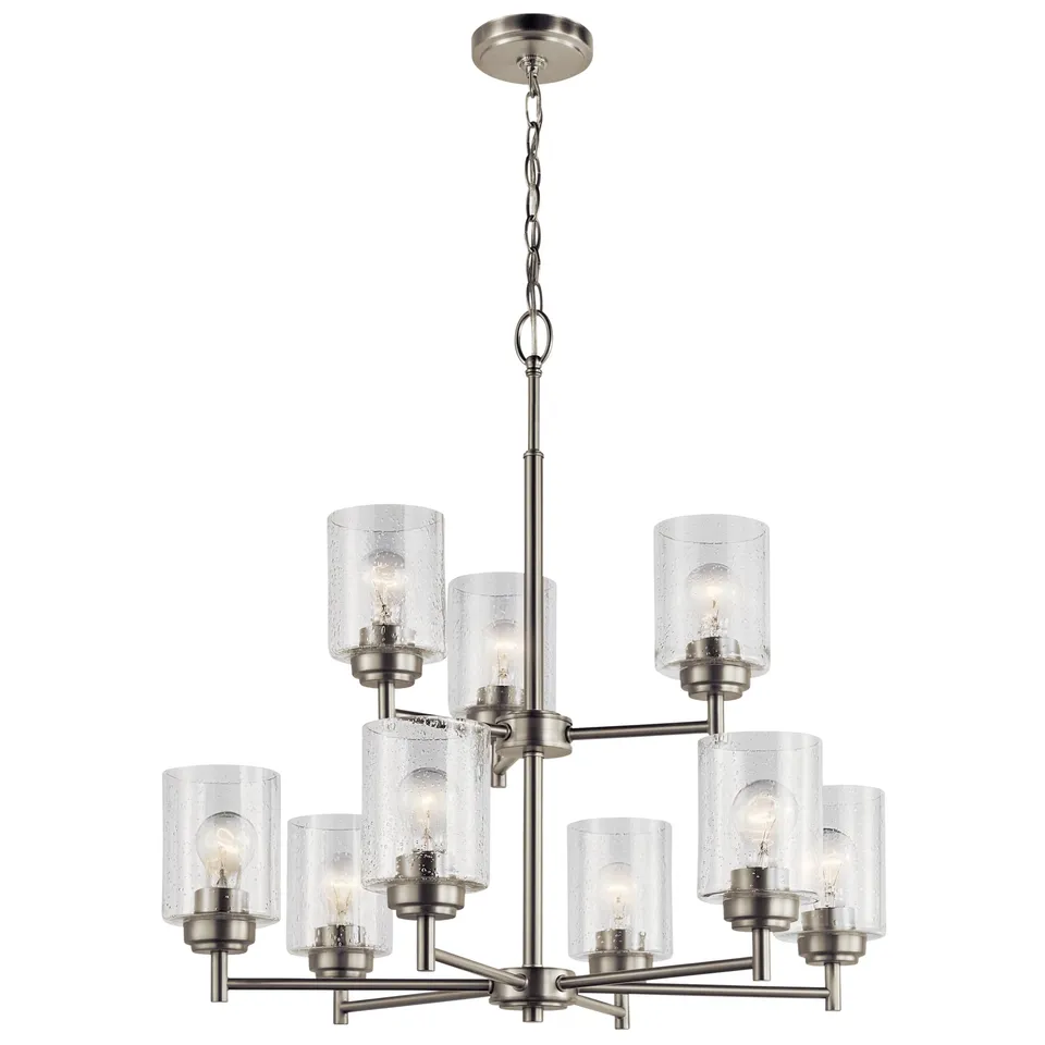 kichler-winslow-27-9-light-2-tier-chandelier-in-brushed-nickel-with-clear-seeded image 1