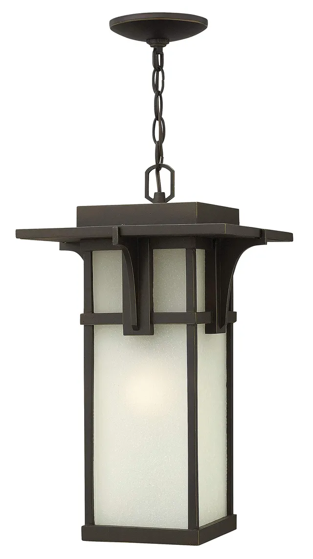 hinkley-manhattan-one-light-large-outdoor-hanging-lantern-oil-rubbed-bronze-etch image 1