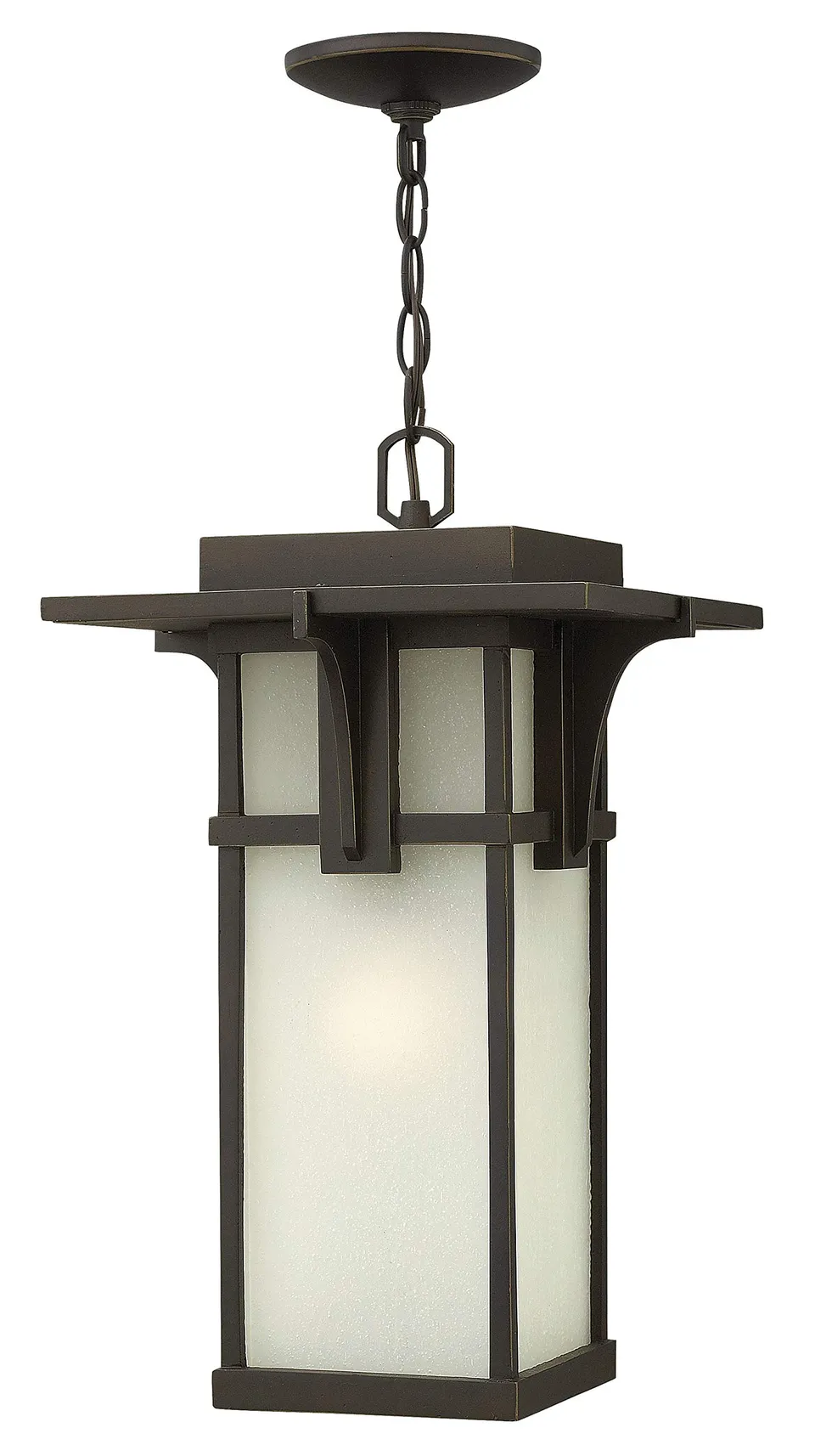 hinkley-manhattan-one-light-large-outdoor-hanging-lantern-oil-rubbed-bronze-etch image 1