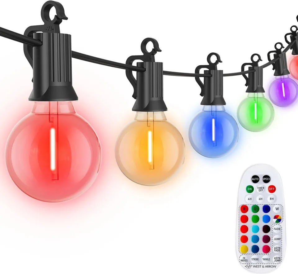 brightown-g40-58ft-plug-in-27-led-bulbs-string-lights-with-remote-multicolor-rgb image 1