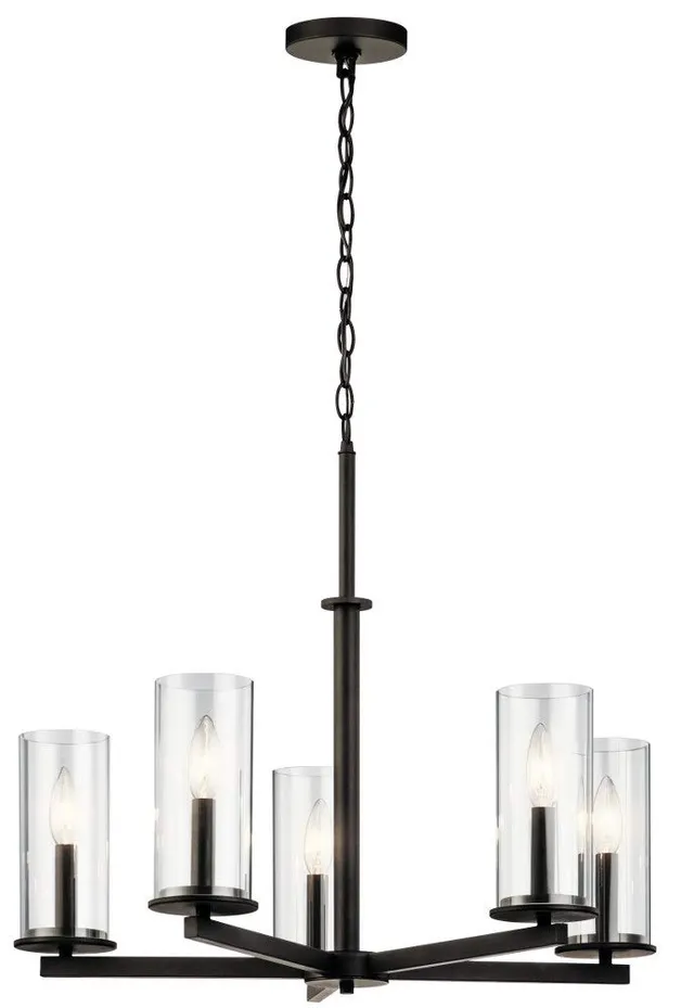 kichler-crosby-5-light-chandelier-olde-bronze-clear-glass-26-25-x-22-25-model-43 image 1