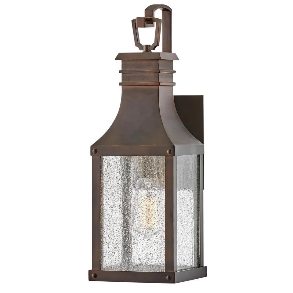 hinkley-beacon-hill-single-light-wall-mount-lantern-blackened-copper-aluminum-cl image 1