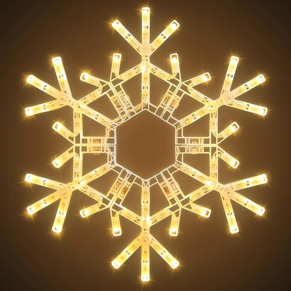 brightown-christmas-snowflake-lights-20-36-multi-color-folding-led-hanging-light image 1