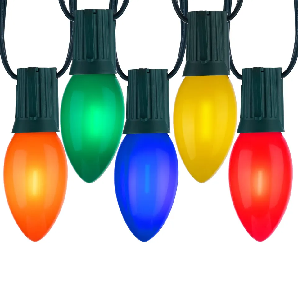 brightown-50ft-plug-in-c9-led-string-lights-with-52-multicolor-shatterproof-bulb image 1