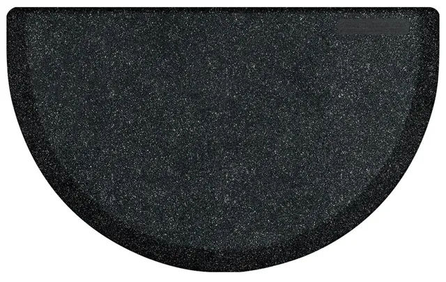 wellnessmats-36-x-22-semi-circle-anti-fatigue-mat-gently-used-granite-onyx image 1