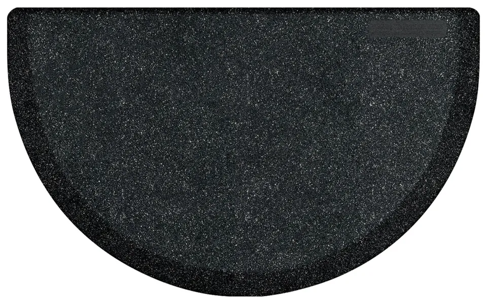 wellnessmats-36-x-22-semi-circle-anti-fatigue-mat-gently-used-granite-onyx image 1